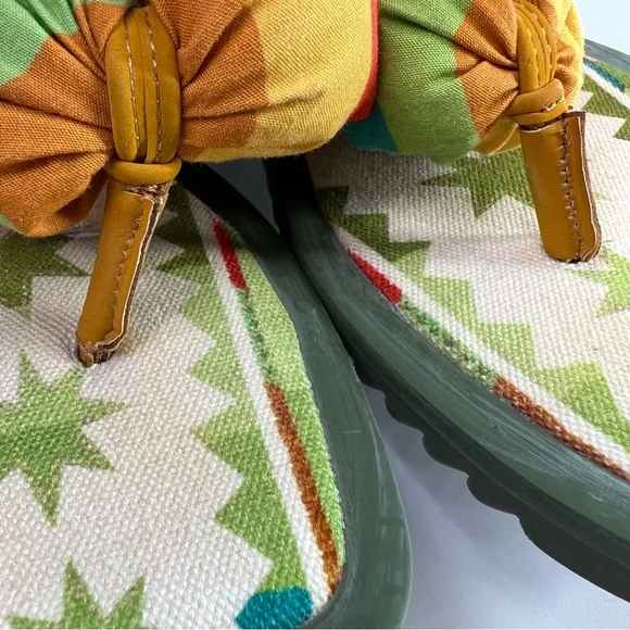 FARM Rio Pineapple Puffy Flip Flop Sandals 8 - Picture 10 of 14